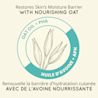 Text explaining that the product restores skin's moisture barrier with nourshing oat