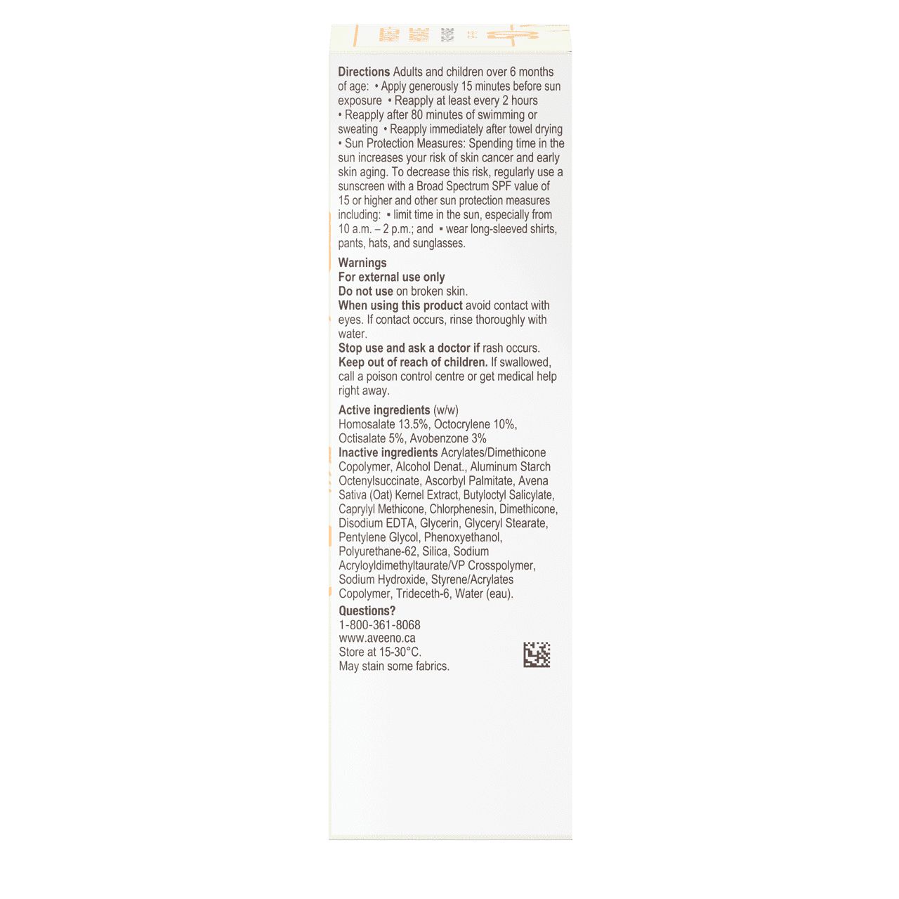 Tube de l'écran solaire Visage, FPS 50 AVEENO® PROTECT + HYDRATE