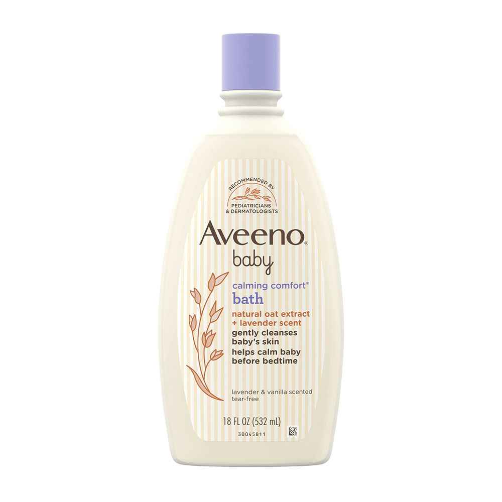 Front pack shot of Aveeno®  Baby Calming Comfort® Bath