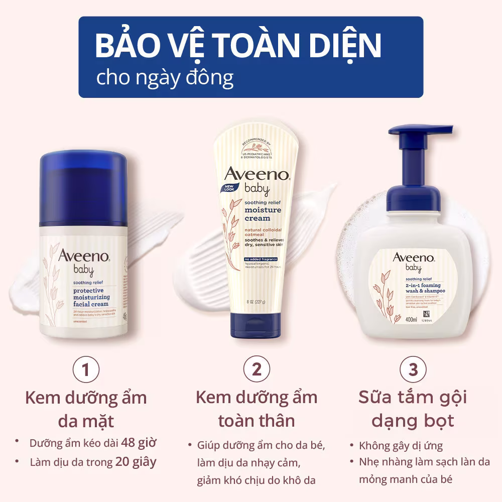 Aveeno Baby Soothing Relief 2-in-1 Foaming Wash & Shampoo