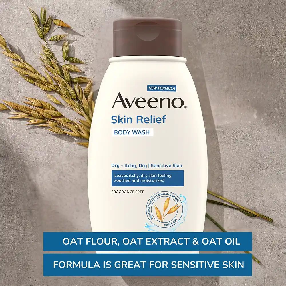 Oat flour, oat extract & oat oil formula is great for sensitive skin