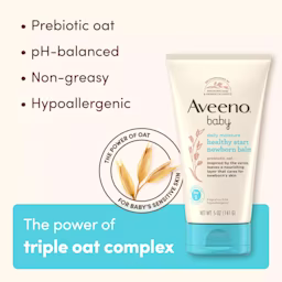Aveeno® Baby Daily Moisture healthy start newborn balm, the power of triple oat complex