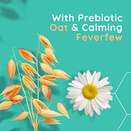 with prebiotic oat & calming feverfew