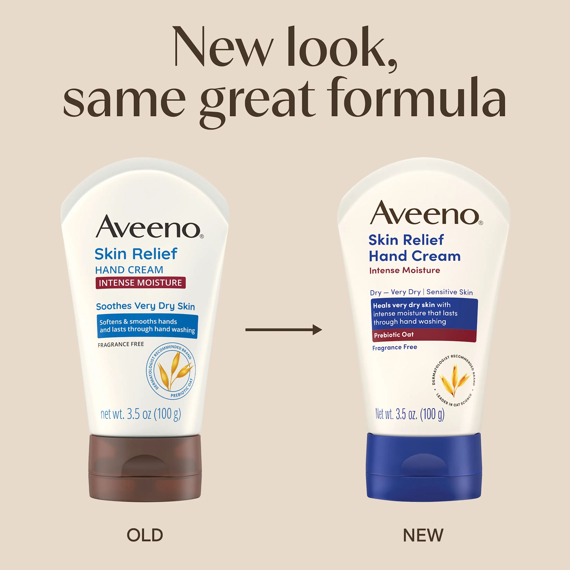 Aveeno® Skin Relief Intense Moisture Hand Cream New Look same great formula!