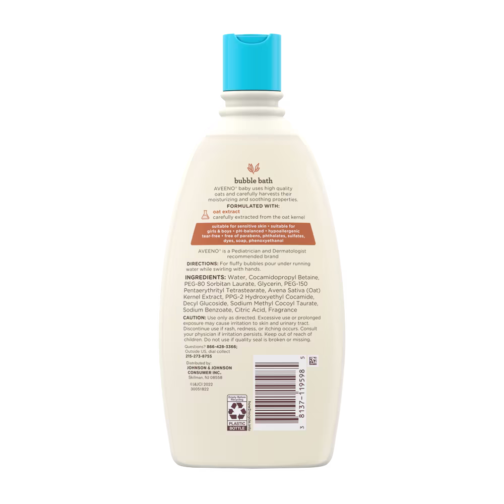 Sensitive Skin Aveeno ® Baby Oat Extract Bubble Bath - Image 1 - Aveeno - en-US