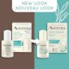 Ancien et nouvel emballage du flacon de 29 ml du sérum triple avoine AVEENO® Calm + Restore, avec la mention « Nouveau look »