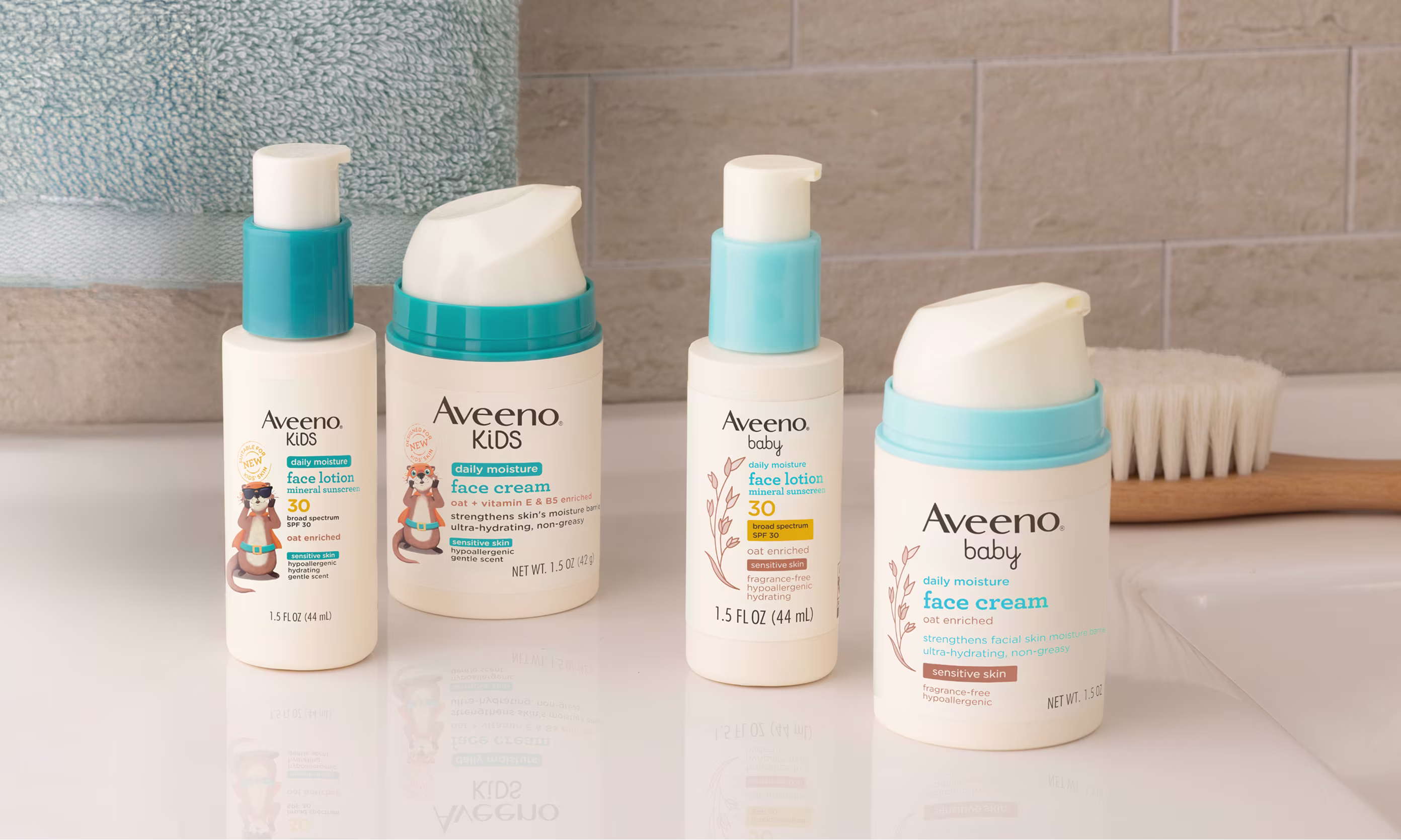 Banner introducing New gentle face care for babies & kids lineup