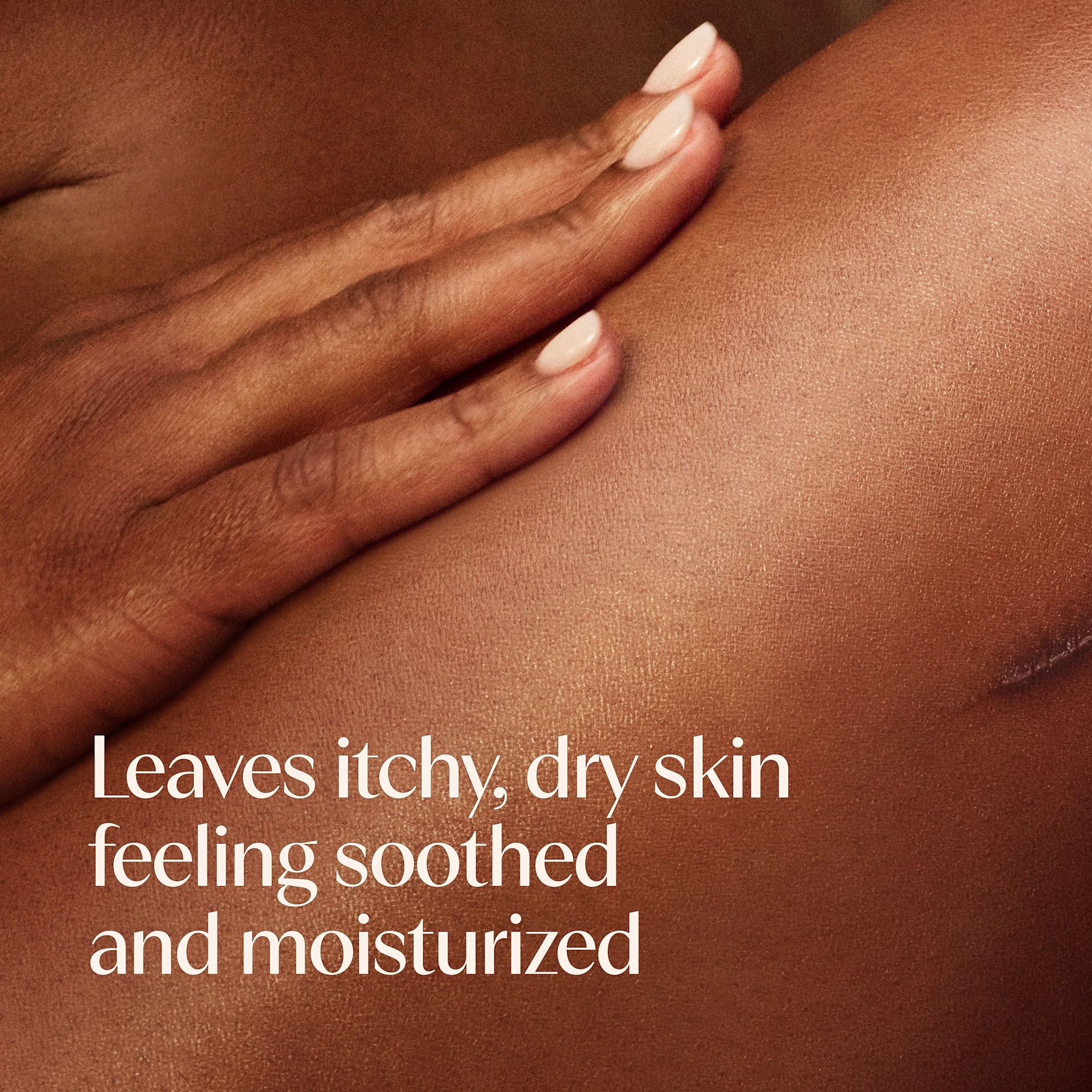 Body Wash Coconut Scent leaves itchy skin, dry skin feeling soothed and moisturized