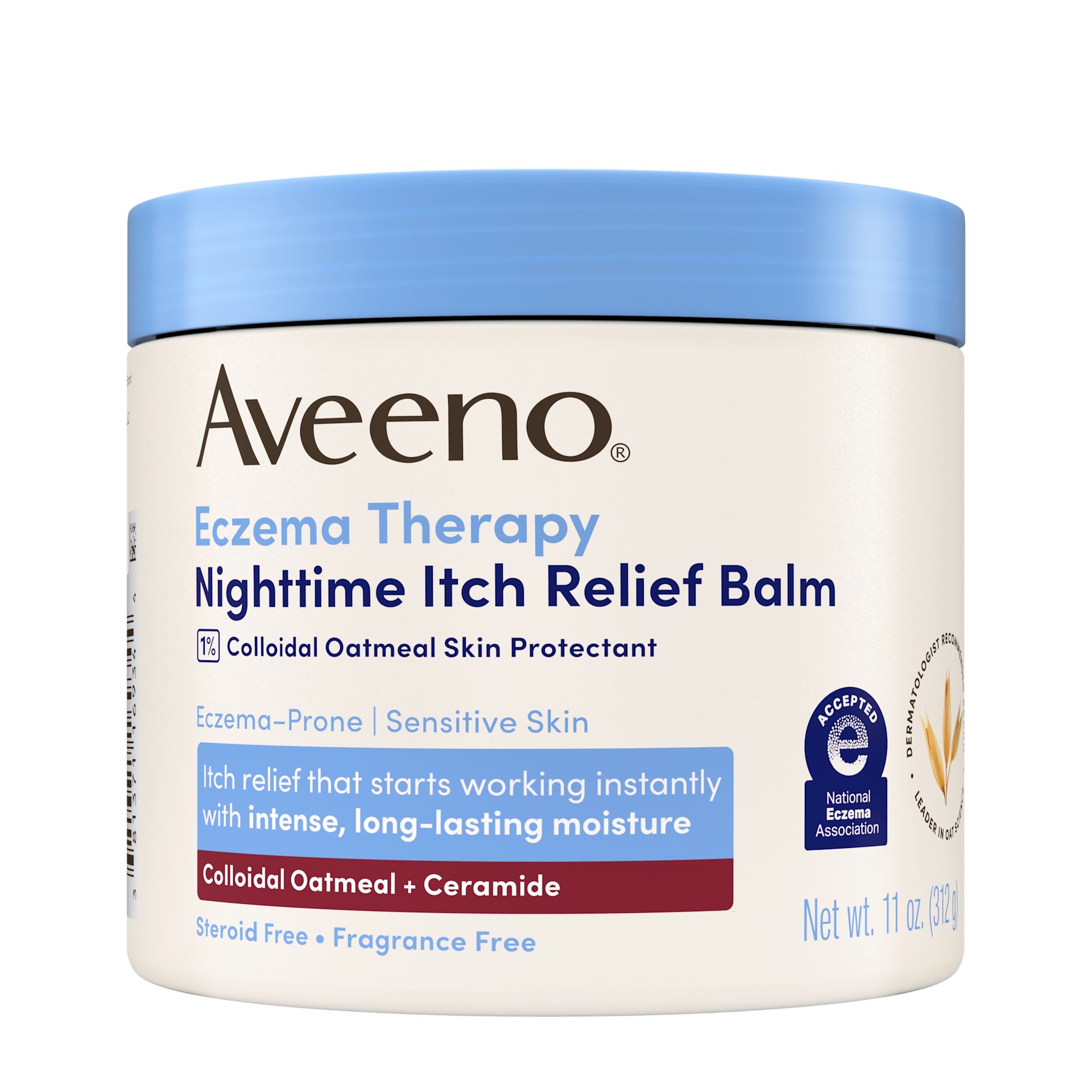 Front Pack shot of Aveeno® Eczema Therapy Nighttime Itch Relief Balm 11oz