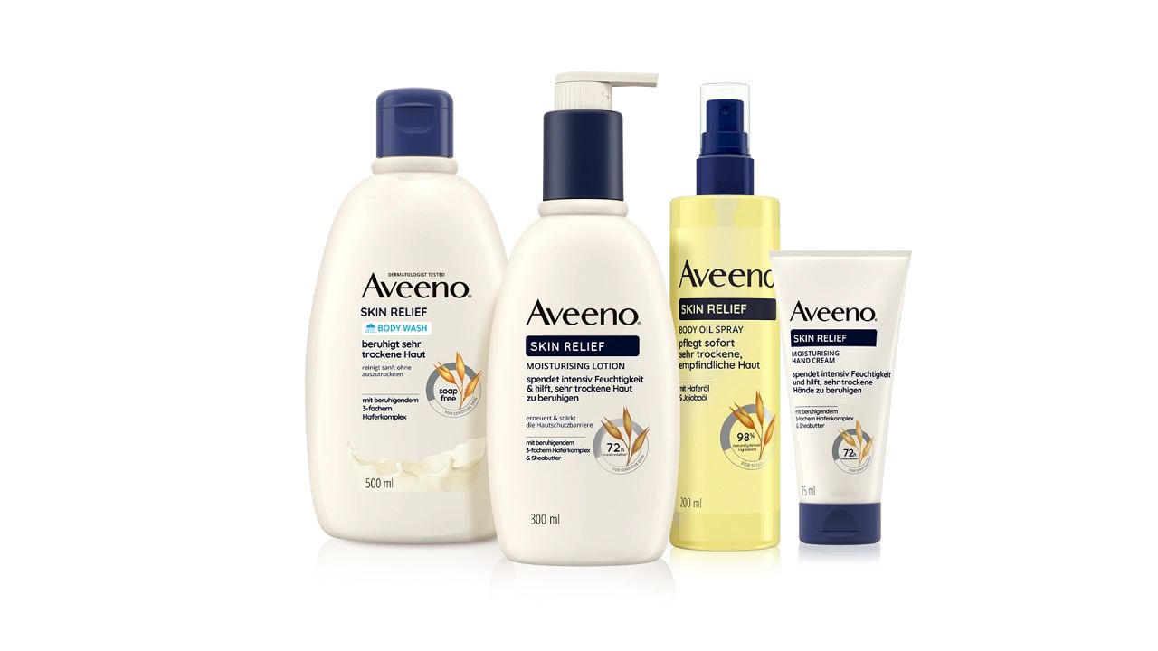 Řada péče o pokožku Aveeno® Skin Relief – obrázky produktů Aveeno® Skin Relief přední strana