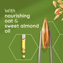 with nourishing oat and sweet almond oil