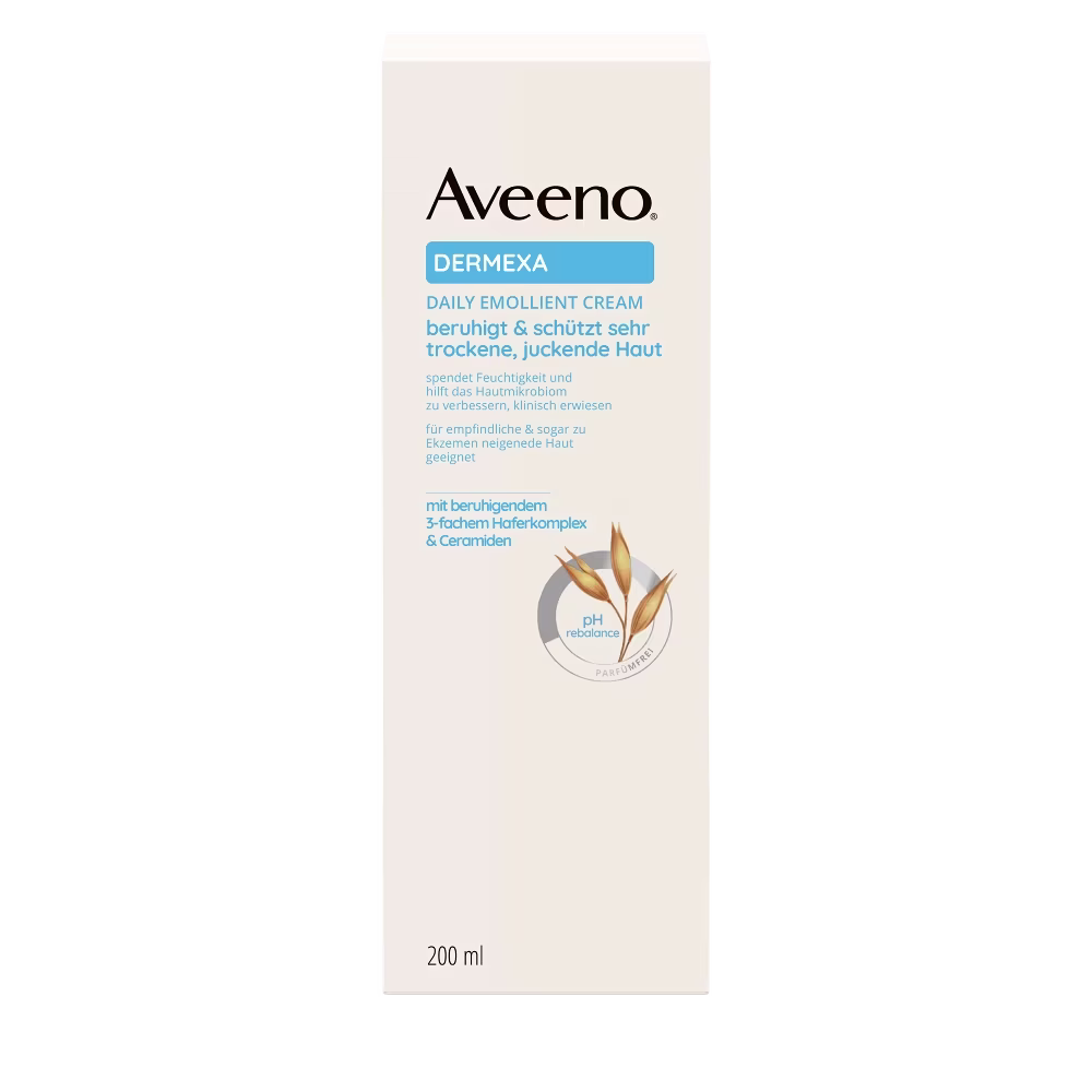 Aveeno Dermexa Lotion Carton 200 ml Aveeno® Dermexa Emollientien Creme, parfümfrei