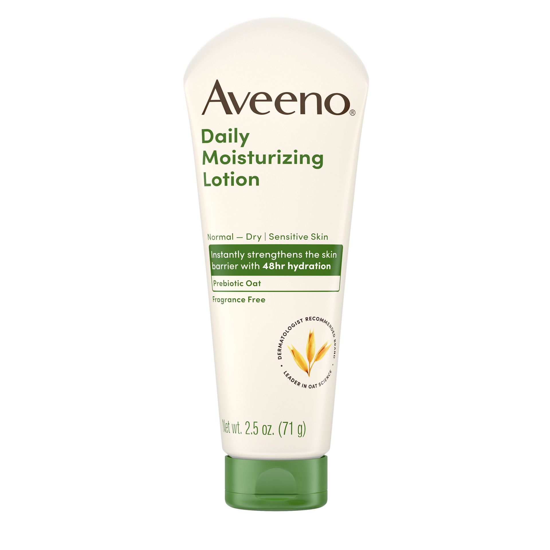  Front Pack shot of Daily Moisturizing Body Lotion with Soothing Oat 2.5oz