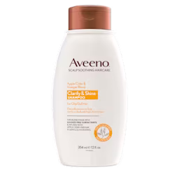 Pack shot of Aveeno® Apple Cider Vinegar Blend Clarify & Shine Shampoo for Oily/Dull Hair, 12 fl oz