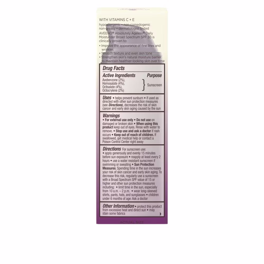 AVEENO® Absolutely Ageless™ Daily Moisturizer with Sunscreen Broad Spectrum SPF 30