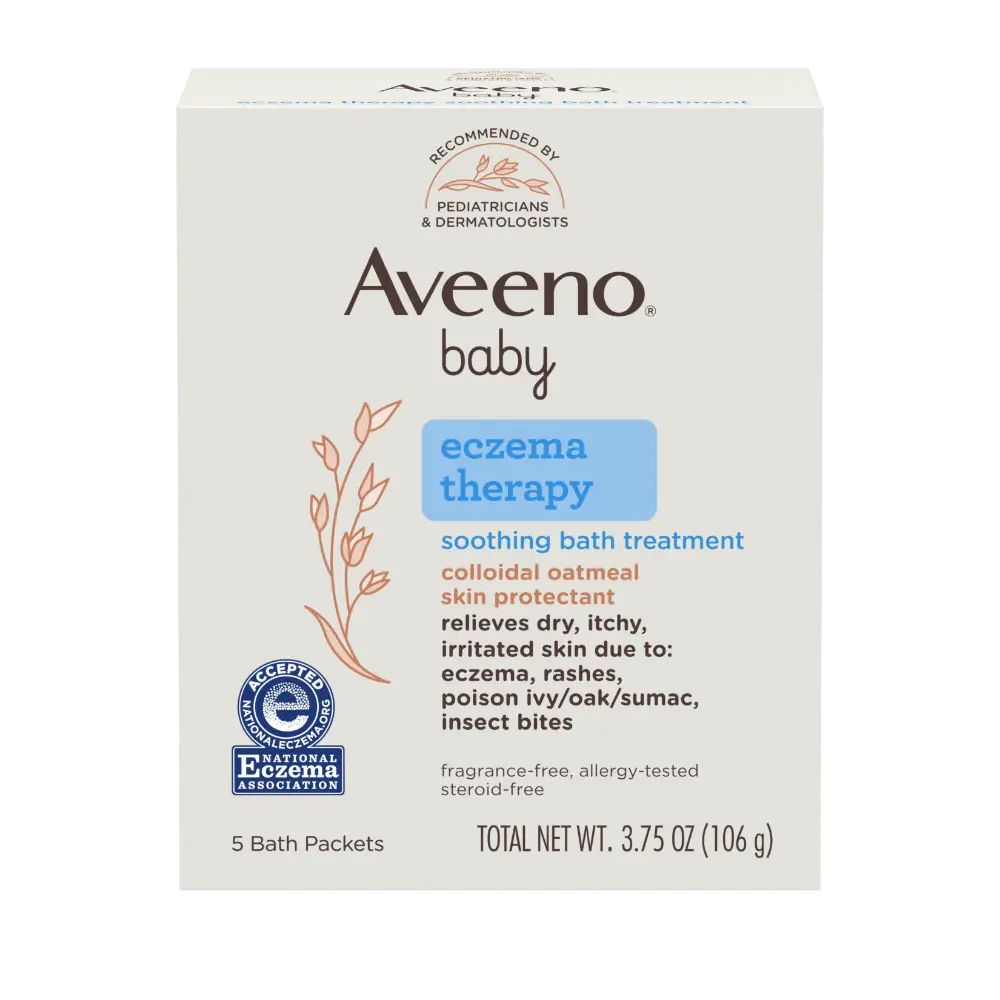Front Pack shot of Baby Eczema Therapy Soothing Bath Treatment 3.75oz