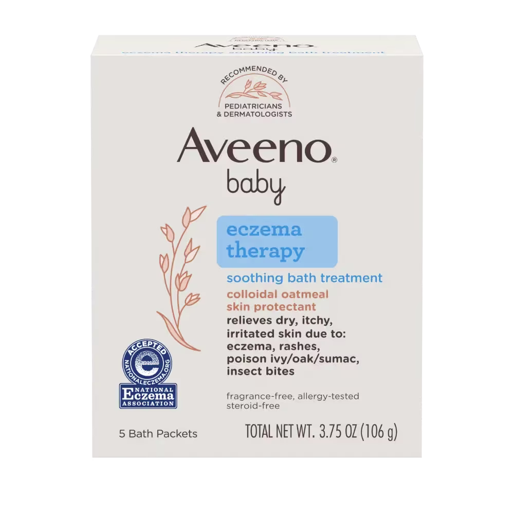 Front Pack shot of Baby Eczema Therapy Soothing Bath Treatment 3.75oz