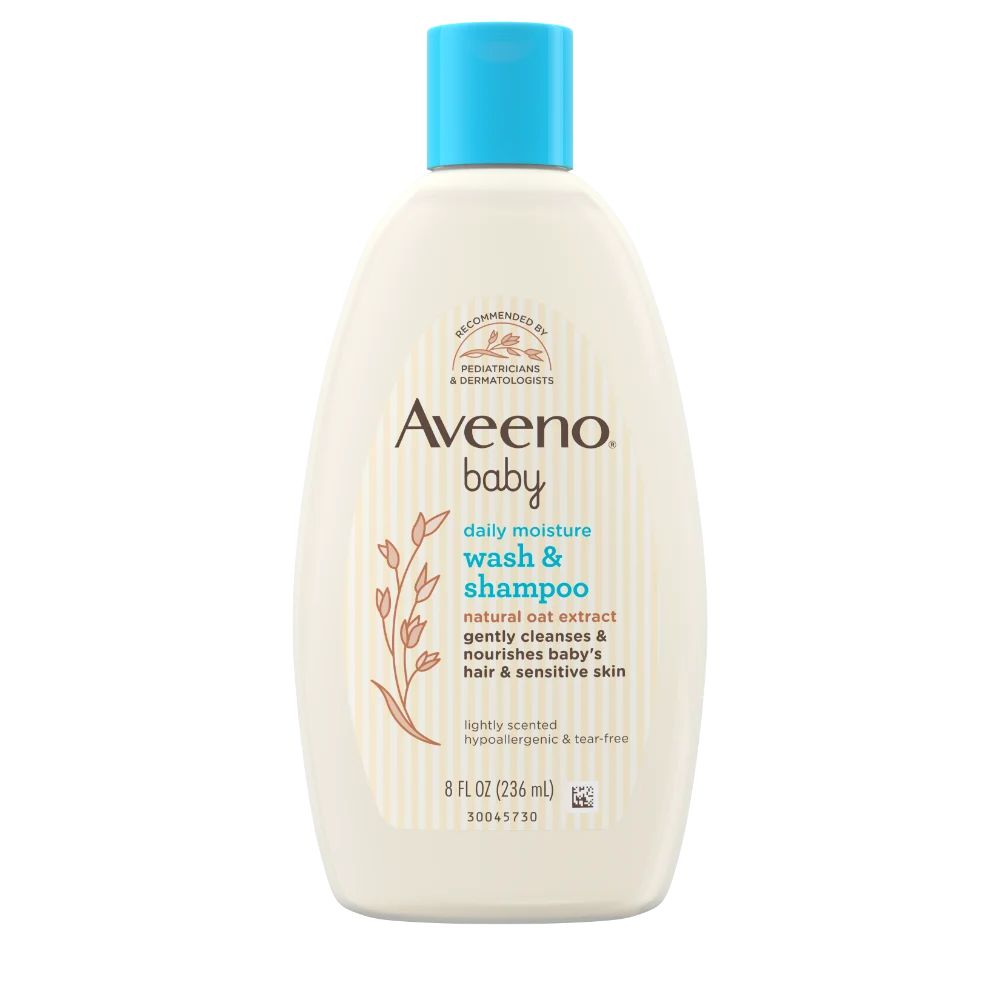 Front Pack shot of Baby Daily Moisture Wash & Shampoo 8oz
