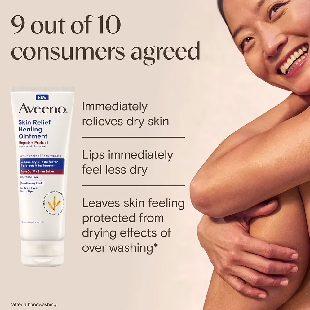 Aveeno NA US 381372025052 00381372025120 SkinRelief HealingOintment EDA Consumer Agreed Claim Original file 9 out of 10 consumers agreed