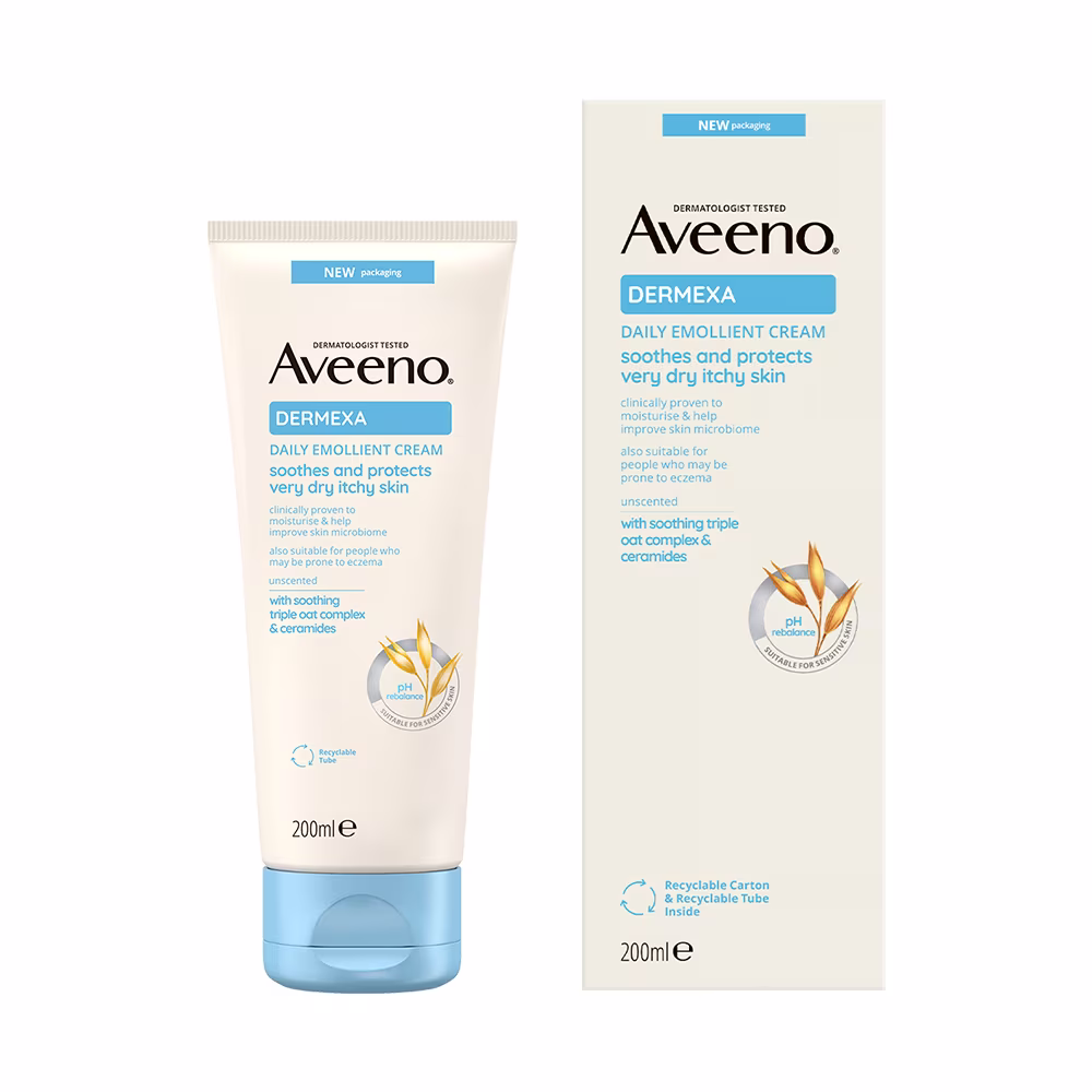 Packshot of Dermexa Cream Carton and Tube