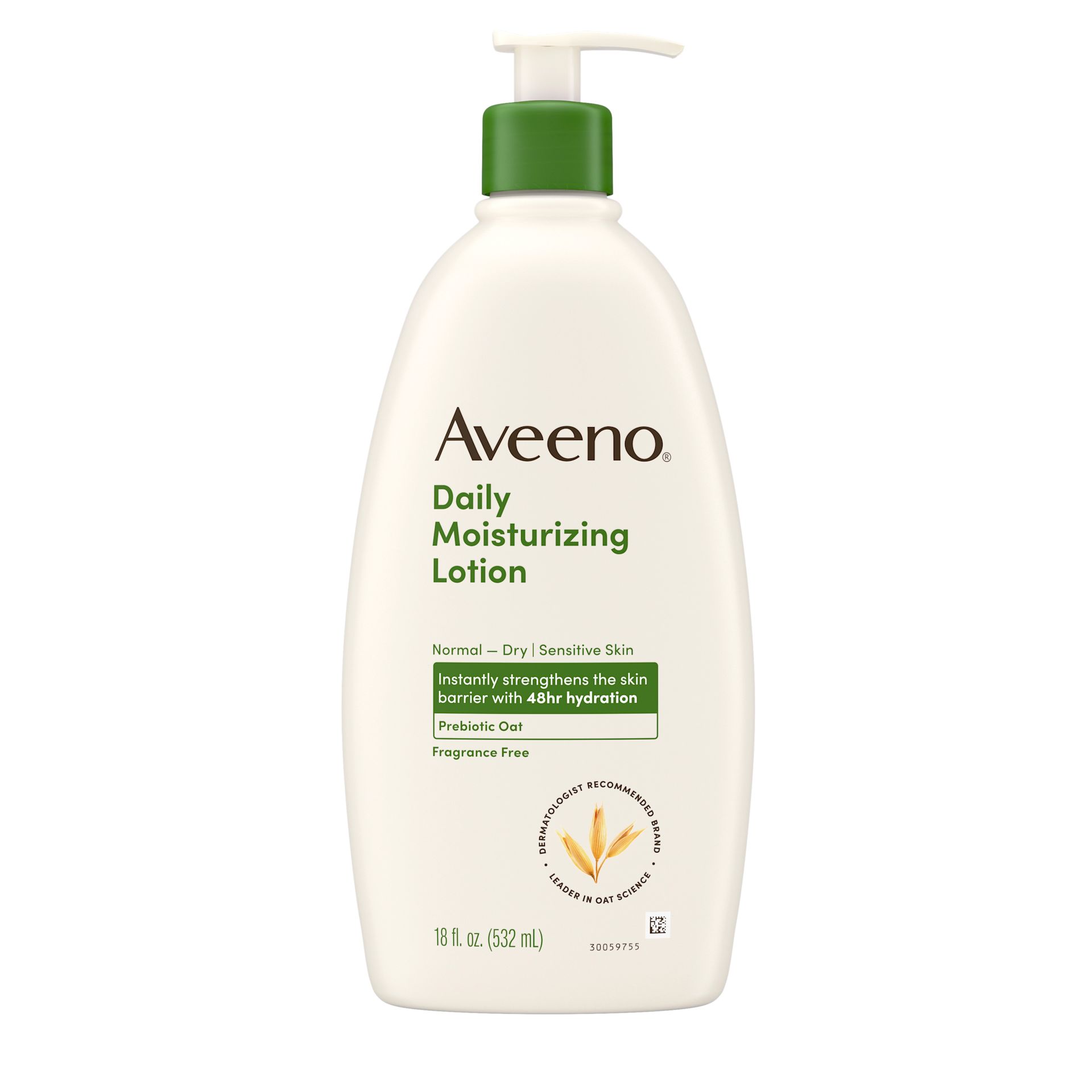Front Pack shot of Daily Moisturizing Body Lotion with Soothing Oat 18oz
