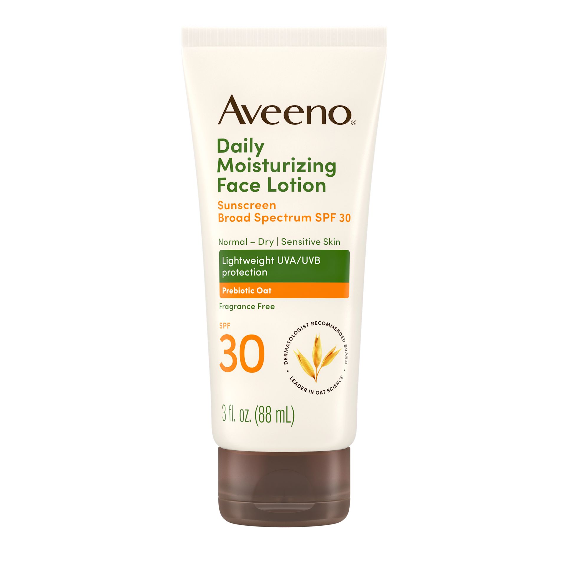AVE USA US 381372025854 120258500 Daily Moisture Lotion SPF 30 3oz 00000 Front pack shot of Aveeno® Daily Moisturizing Face Lotion SPF 30 3 oz