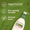 vegan formula, non- greasy formula and almond scent