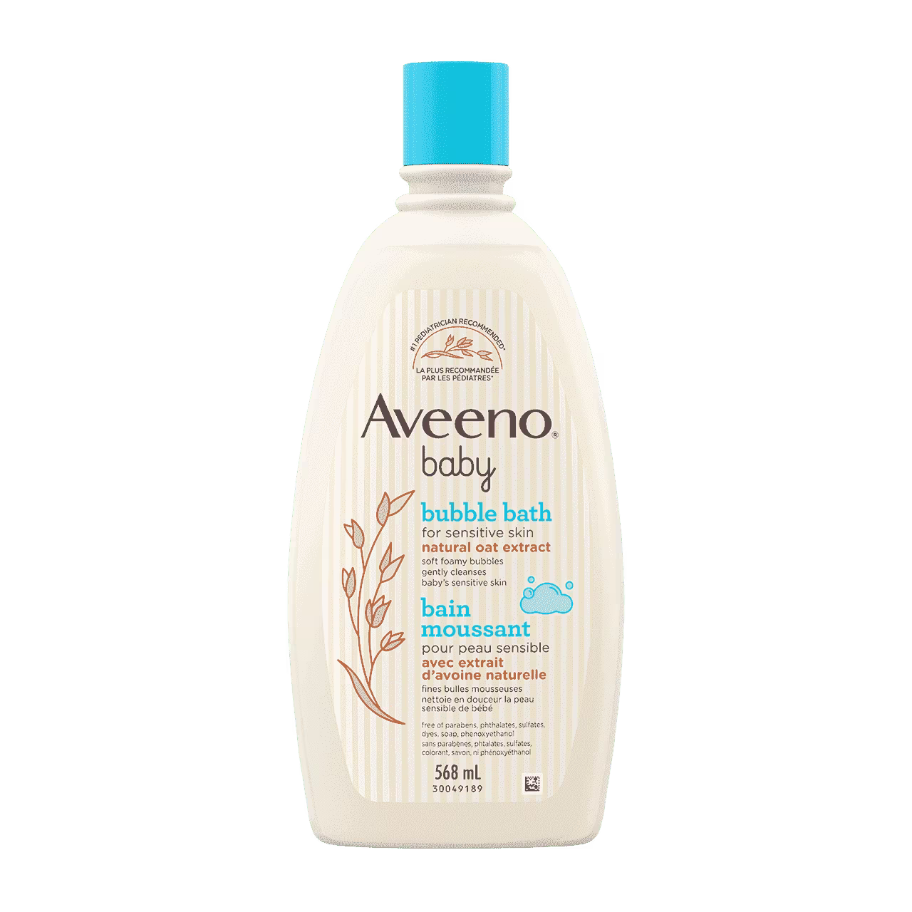 AVEENO® Baby Bubble Bath for Sensitive Skin with natural oat extract, 568ml  bottle