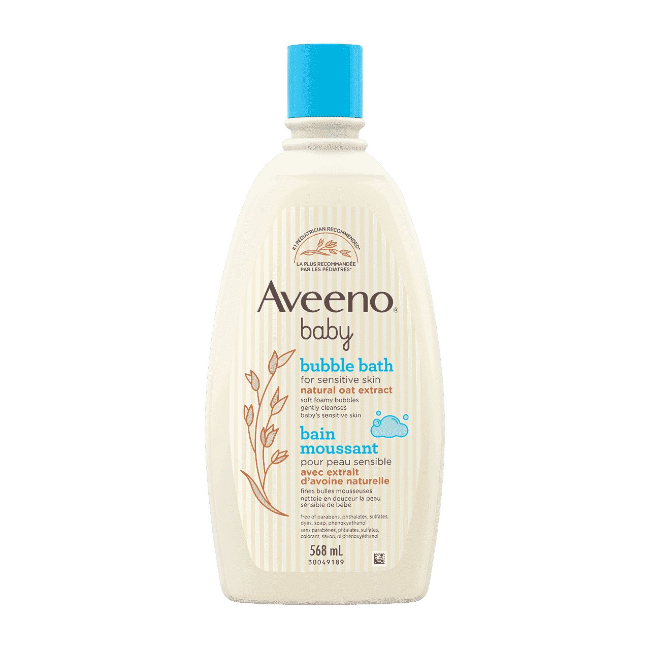 AVEENO® Baby Bubble Bath for Sensitive Skin with natural oat extract, 568ml  bottle