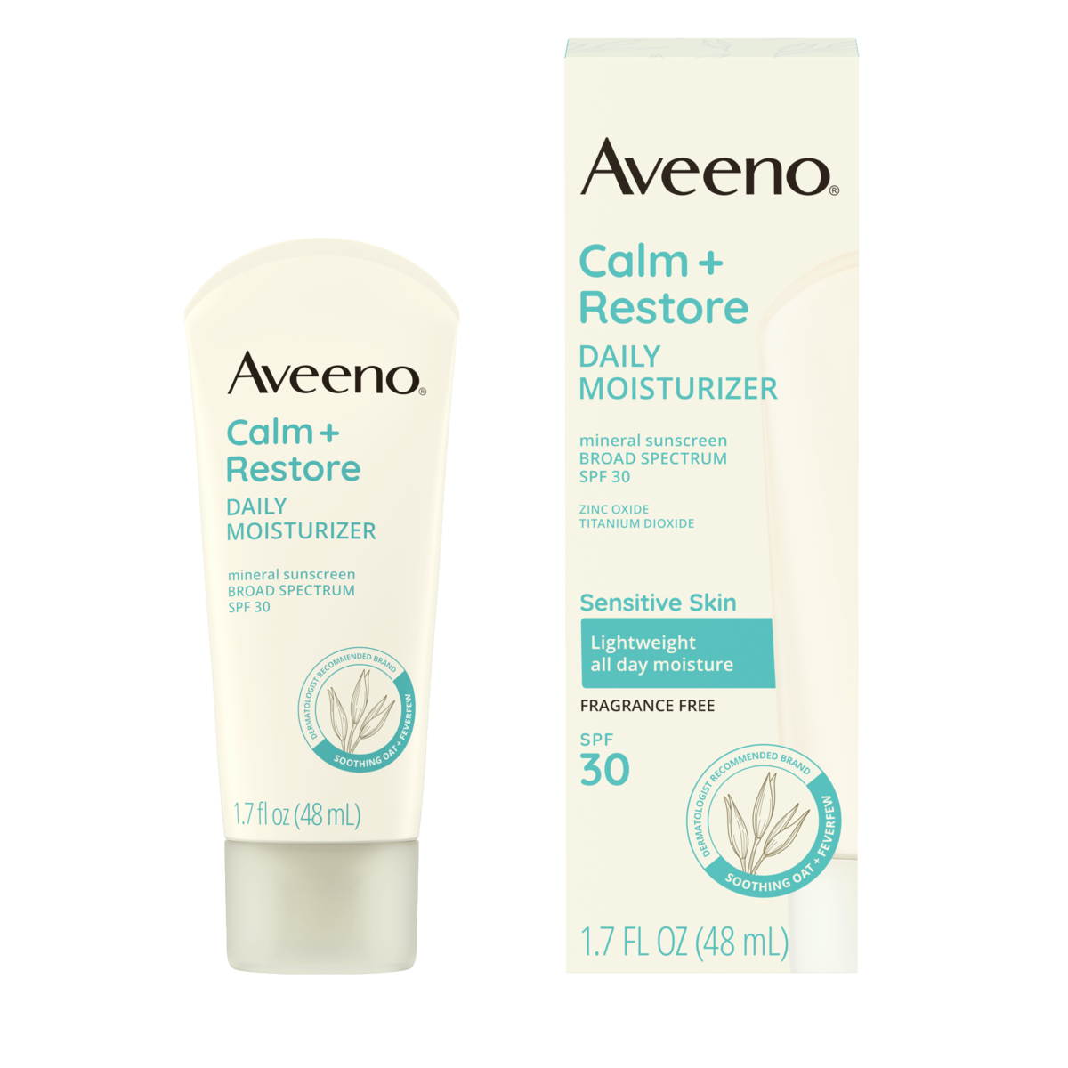 Calm + Restore® Daily Moisturizer Mineral Sunscreen | Aveeno®