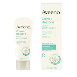 Front shot of Aveeno® Calm + Restore® Daily Moisturizer Mineral Sunscreen SPF 30