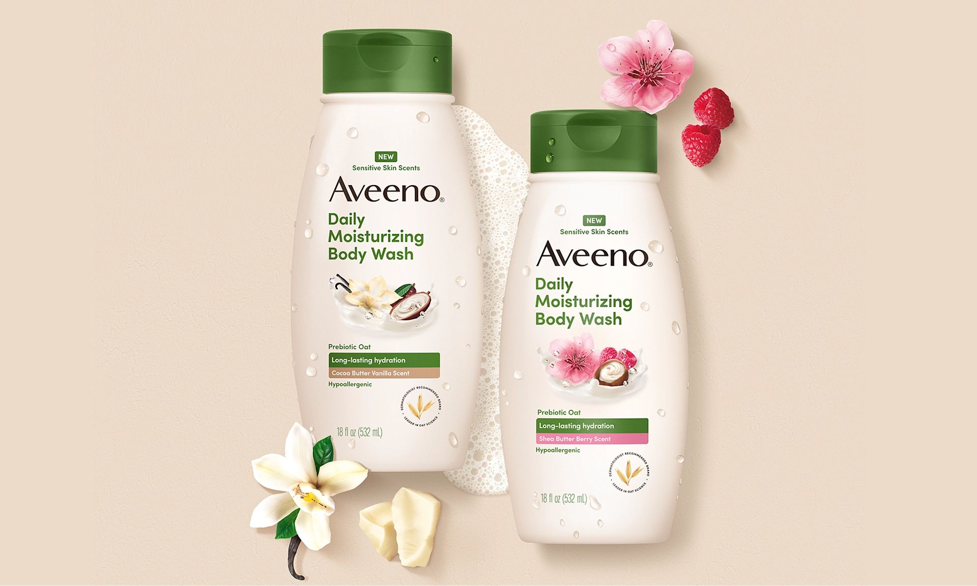 Aveeno® Sensitive Skin Scents Body Washes Collection