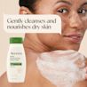 Daily moisturizing body wash, gently cleanses and nourishes dry skin