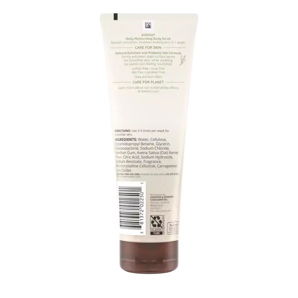 Aveeno Daily Moisturizing Exfoliating Body Scrub Back