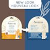 Old and new packaging of AVEENO® Repairing CICA Hand Mask, 2 count, with text 'new look'