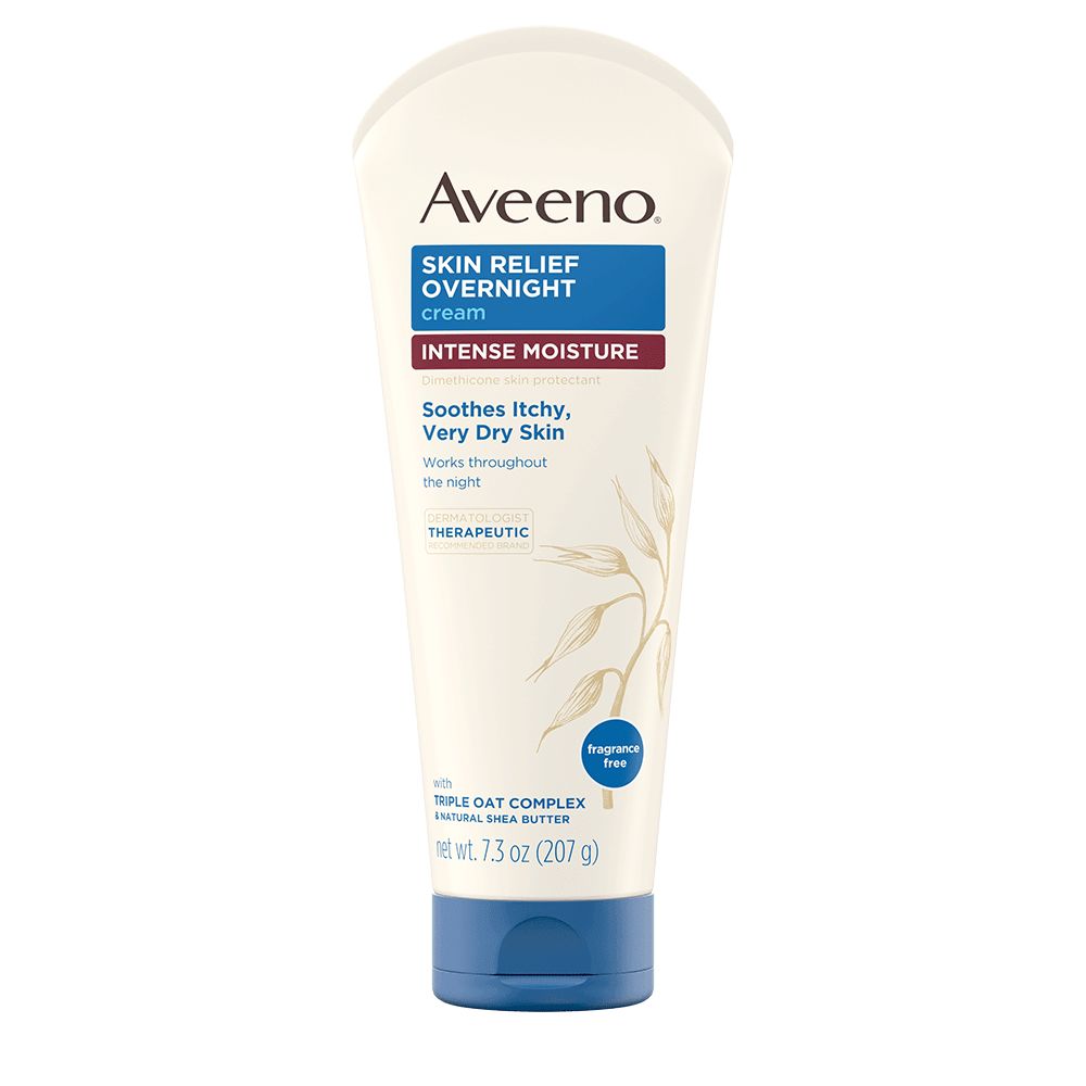 Pack shot of Aveeno® Skin Relief Intense Moisture Overnight Cream, 7.3 oz