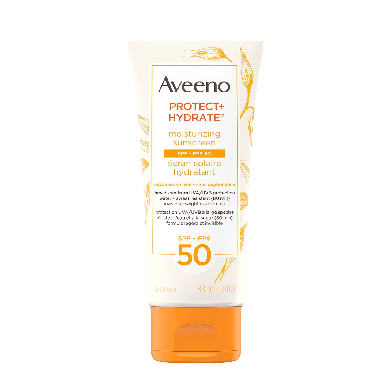 AVEENO® PROTECT + HYDRATE Face & Body Sunscreen SPF 50, 88ml tube