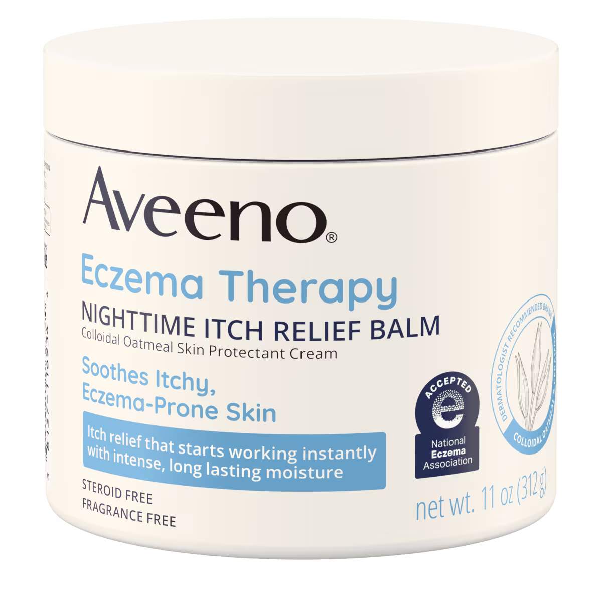 Pack shot of Aveeno® Eczema Therapy Nighttime Itch Relief Balm