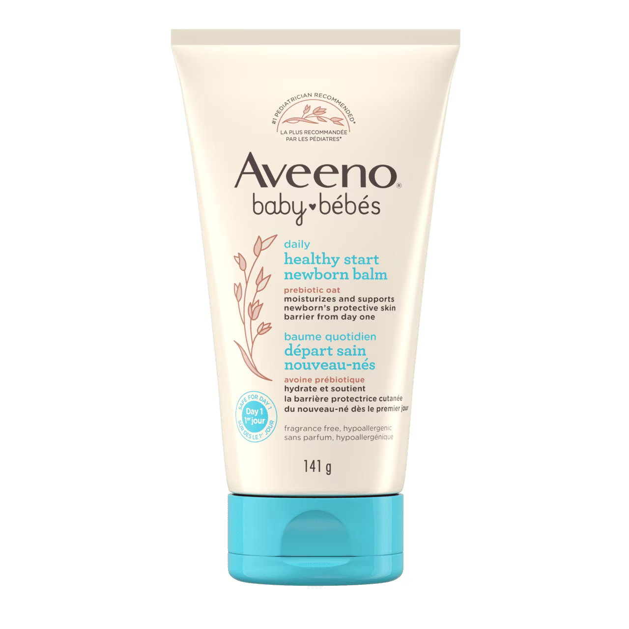 Front shot of AVEENO® Baby Daily Healthy Start Newborn Balm, Squeeze tube, 141g
