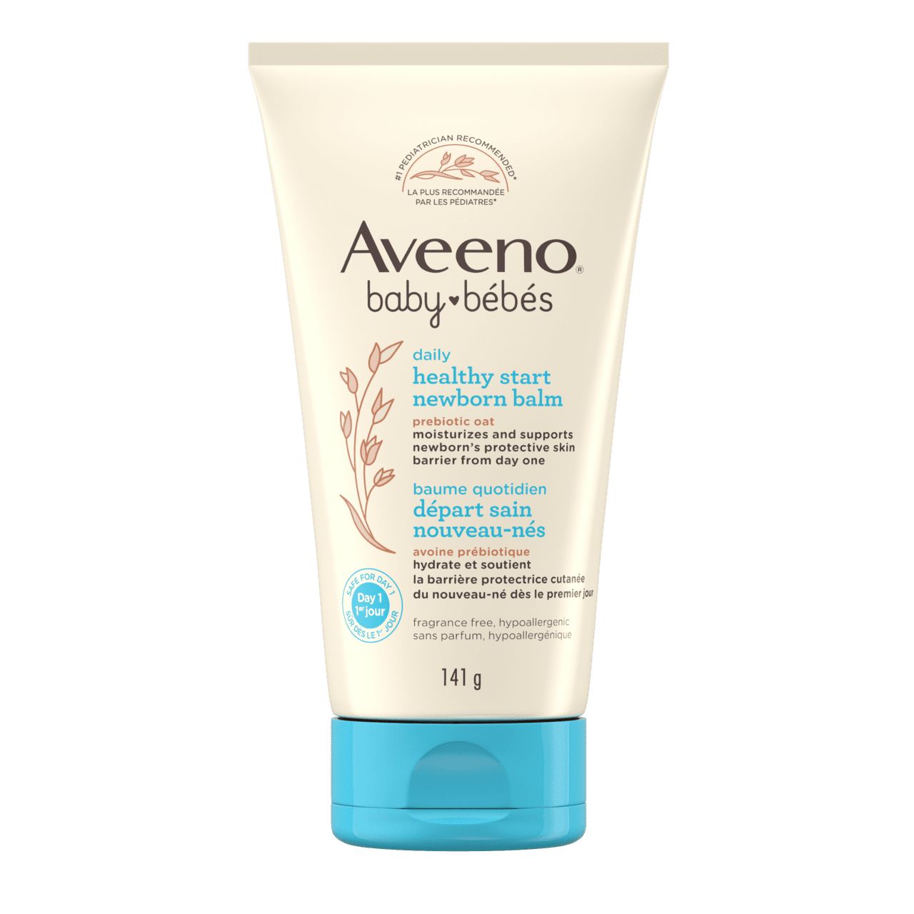 Front shot of AVEENO® Baby Daily Healthy Start Newborn Balm, Squeeze tube, 141g