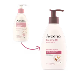 Aveeno Creamy Oil Body Moisturizer for Dry Skin Package Transition