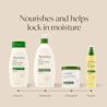Nourishes and help lock in moisture, cleanse, moisturize, strengthen & nourish