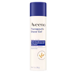 Pack shot of Aveeno® Therapeutic Shave Gel with Oat for Dry Skin, 7 oz