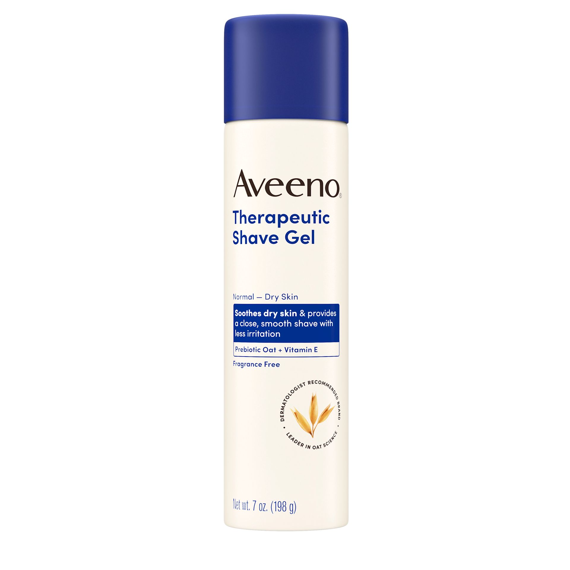 Pack shot of Aveeno® Therapeutic Shave Gel with Oat for Dry Skin, 7 oz