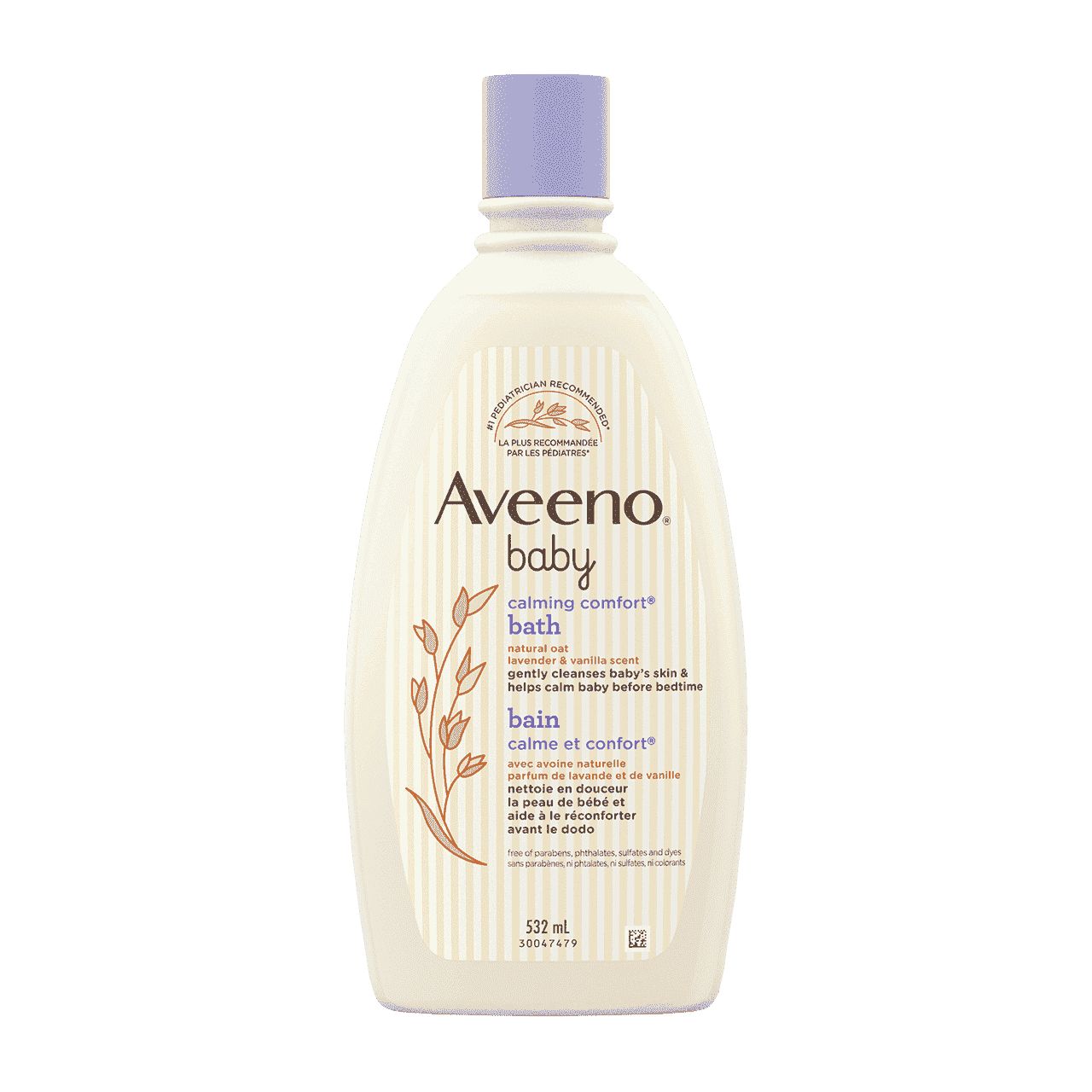 532ml bottle of Aveeno Baby Calming Comfort bath wash