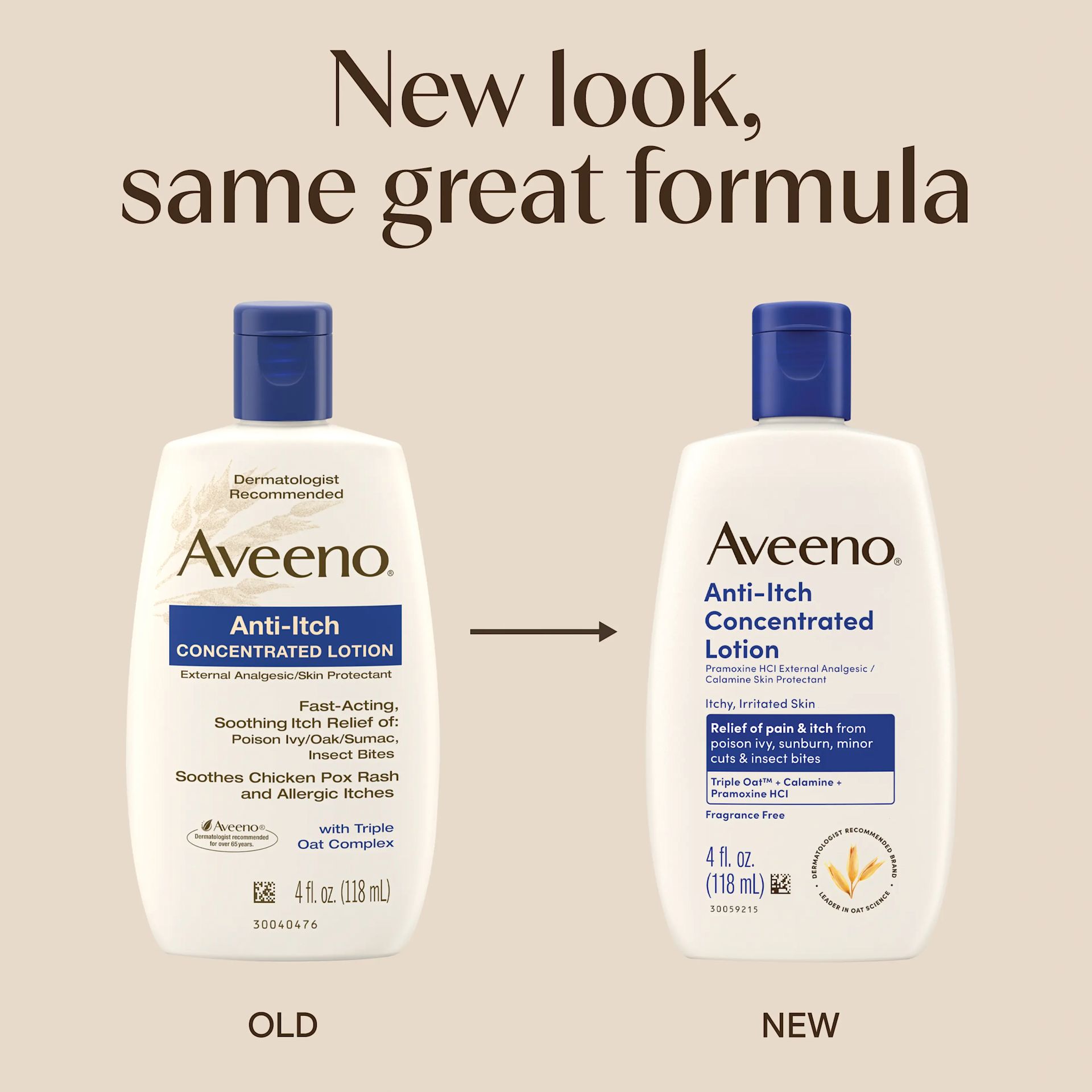 Aveeno® Anti-Itch Concentrated Lotion New Look same great formula!