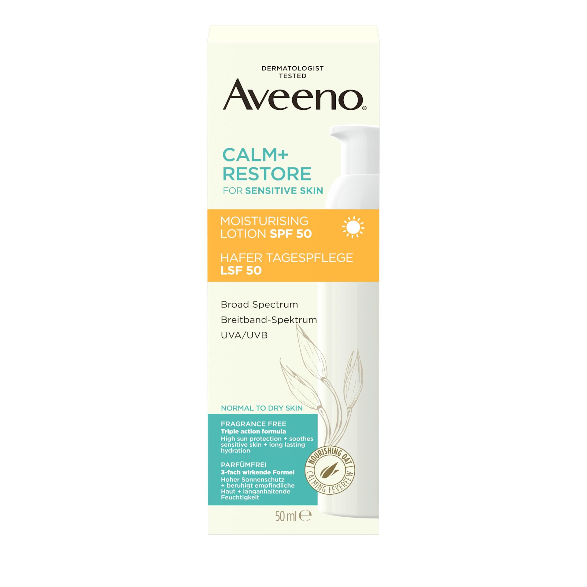 Aveeno® Calm+Restore Lotion hydratante SPF50 - Image 2