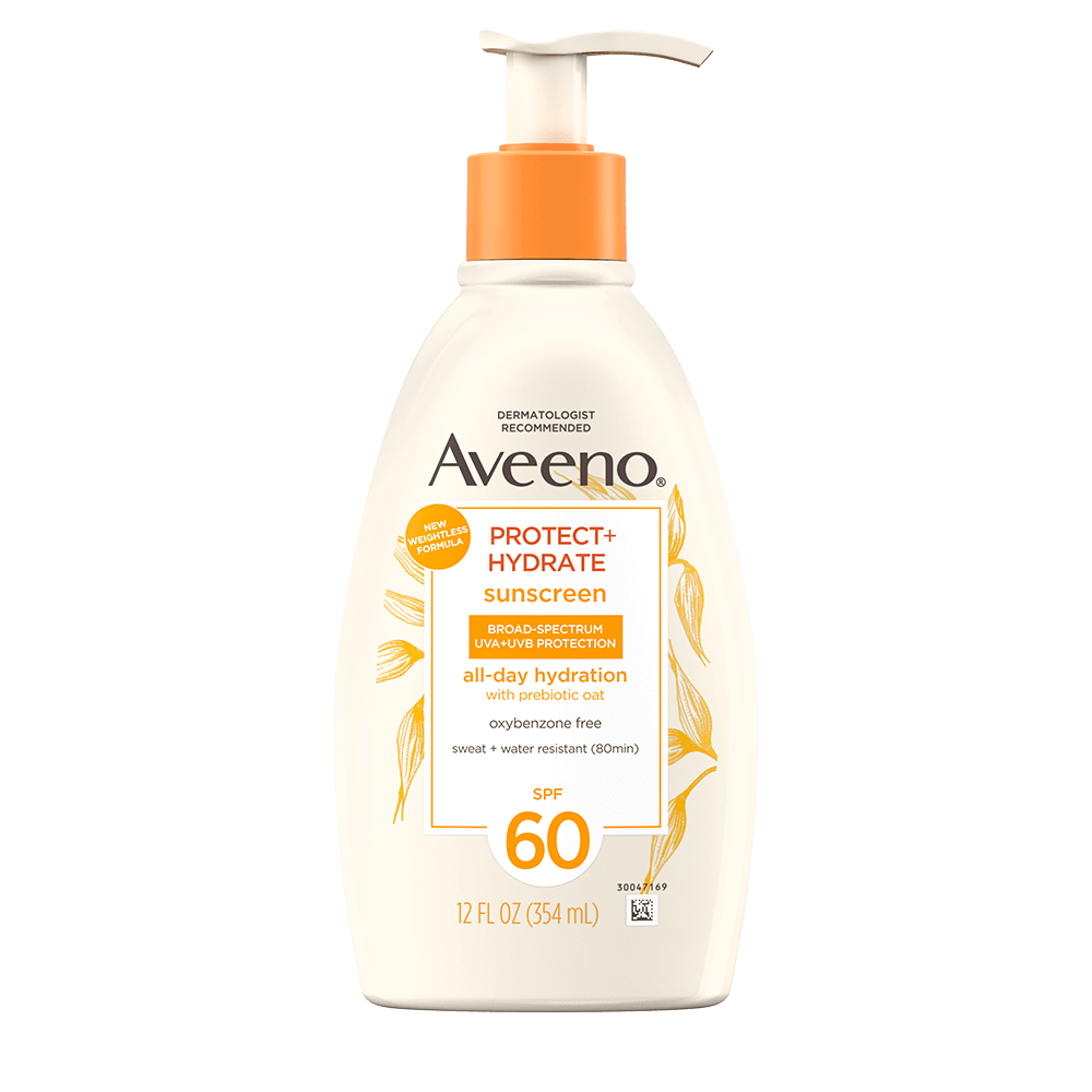 Aveeno Protect + Hydrate Sunscreen Broad Spectrum Body Lotion SPF 60, 3 fl oz lotion