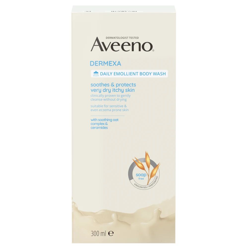 Aveeno® Dermexa Gel nettoyant émollient – Emballage face avant