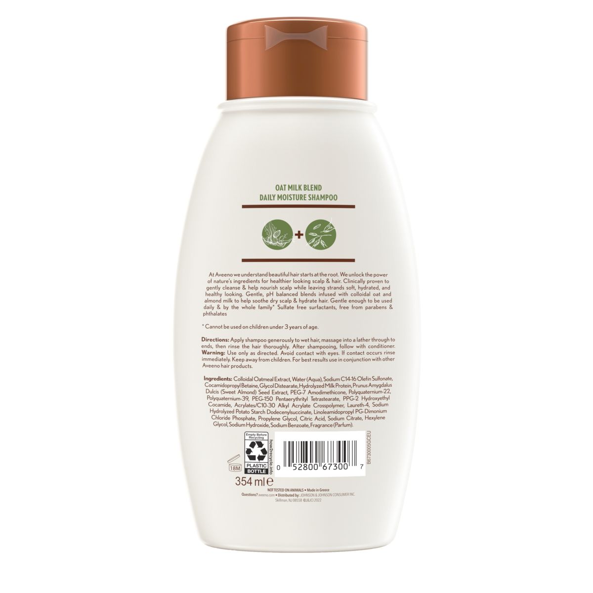 Oat Milk Blend Daily Moisture Shampoo - Image 1 - Aveeno - en-US